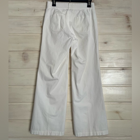 Lauren Ralph Lauren White Pants Wide Leg Size 2 Cotton CozyCruise Career Church - Picture 3 of 9